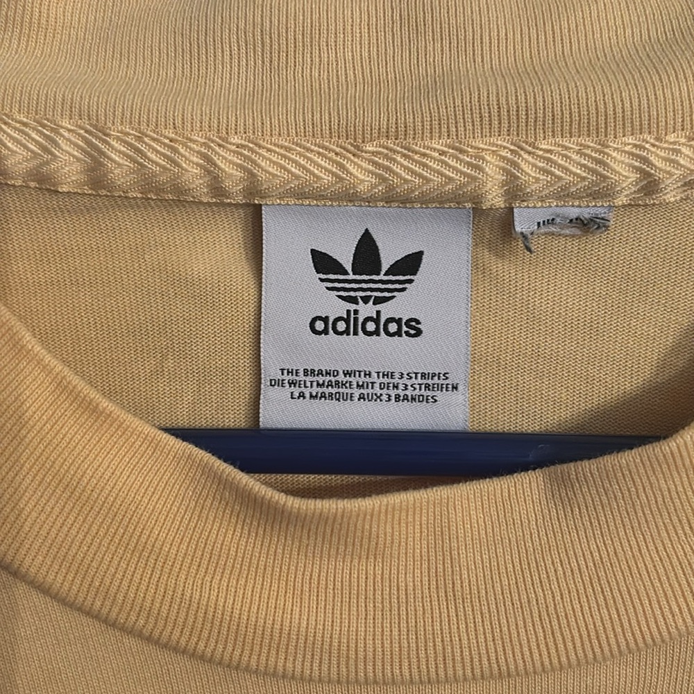 Adidas yellow T-shirt with white logo - Picture 3 of 3